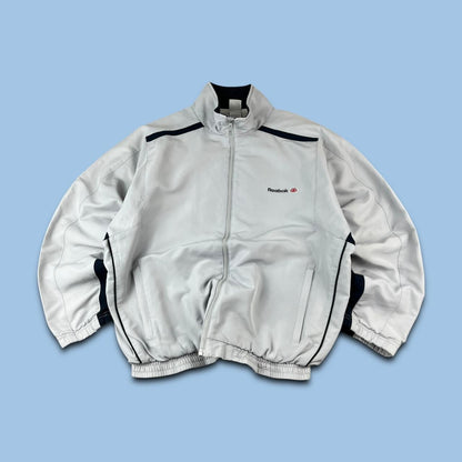 VINTAGE Y2K REEBOK WINDBREAKER TRACKSUIT SPORTY JACKET GREY