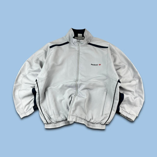 VINTAGE Y2K REEBOK WINDBREAKER TRACKSUIT SPORTY JACKET GREY