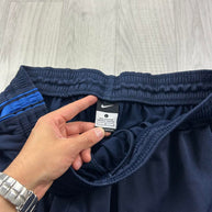 VINTAGE Y2K NIKE WIDE LEG SIDE STRIPE TRACKSUIT BOTTOMS NAVY / BLUE