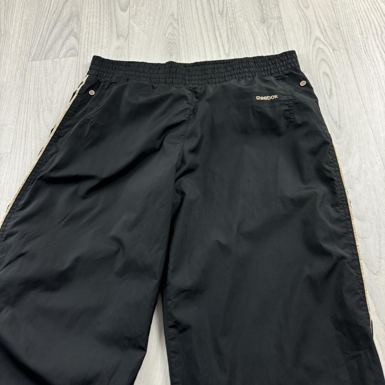 VINTAGE Y2K REEBOK BAGGY TRACKSUIT BOTTOMS BLACK