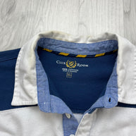 VINTAGE Y2K STRIPED LONG SLEEVE RUGBY POLO SHIRT