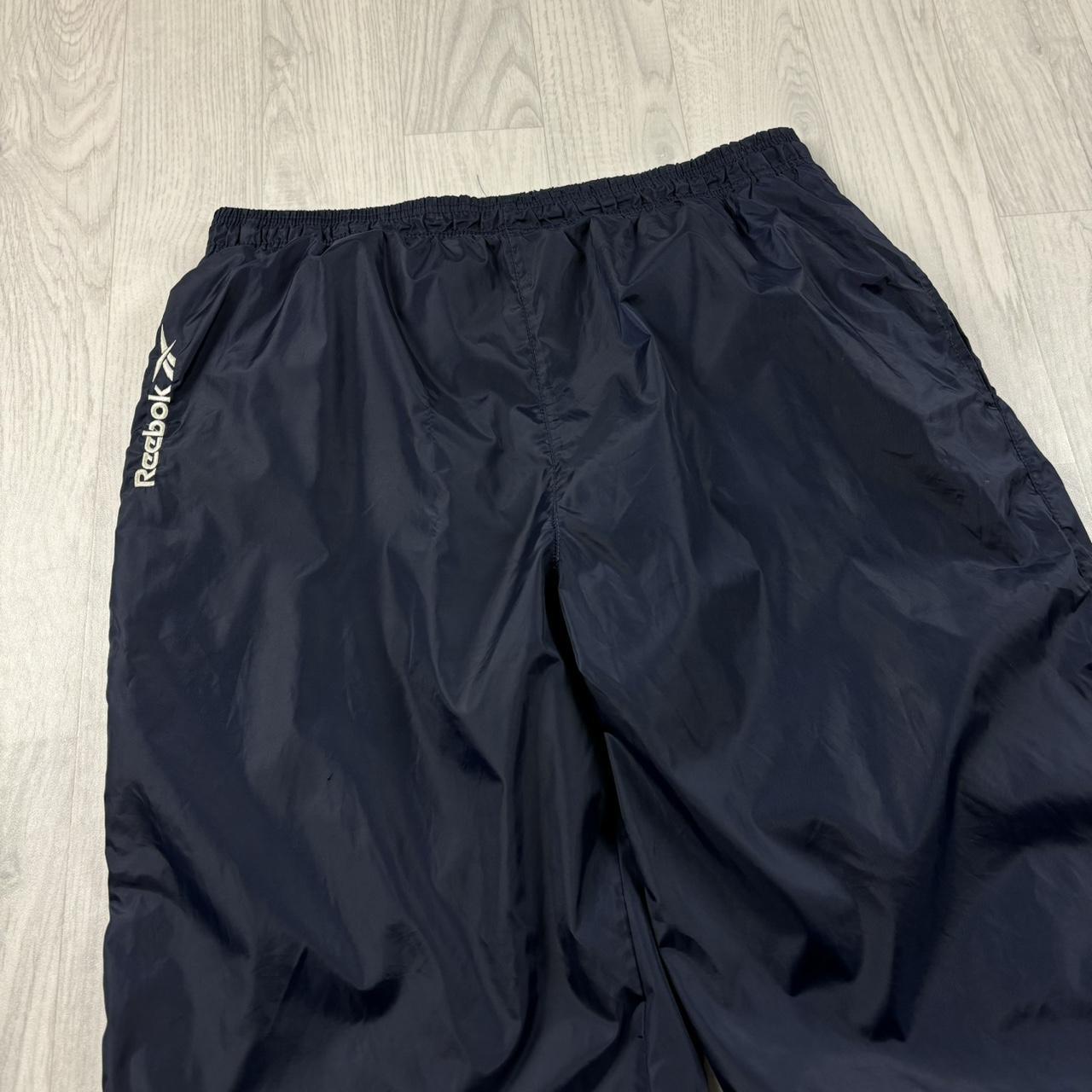VINTAGE Y2K REEBOK BAGGY TRACKSUIT BOTTOMS NAVY