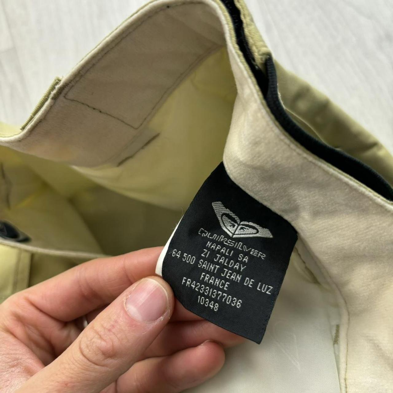 VINTAGE Y2K QUIKSILVER BAGGY SKI PANTS SALOPETTES BEIGE