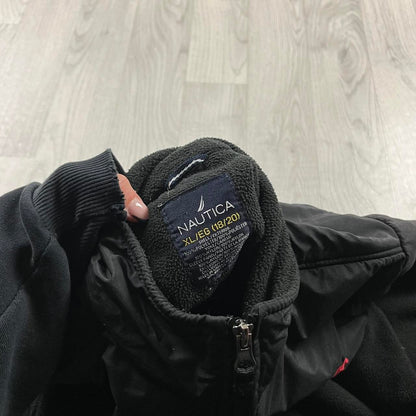 VINTAGE Y2K NAUTICA ZIP UP TECHNICAL FLEECE BLACK