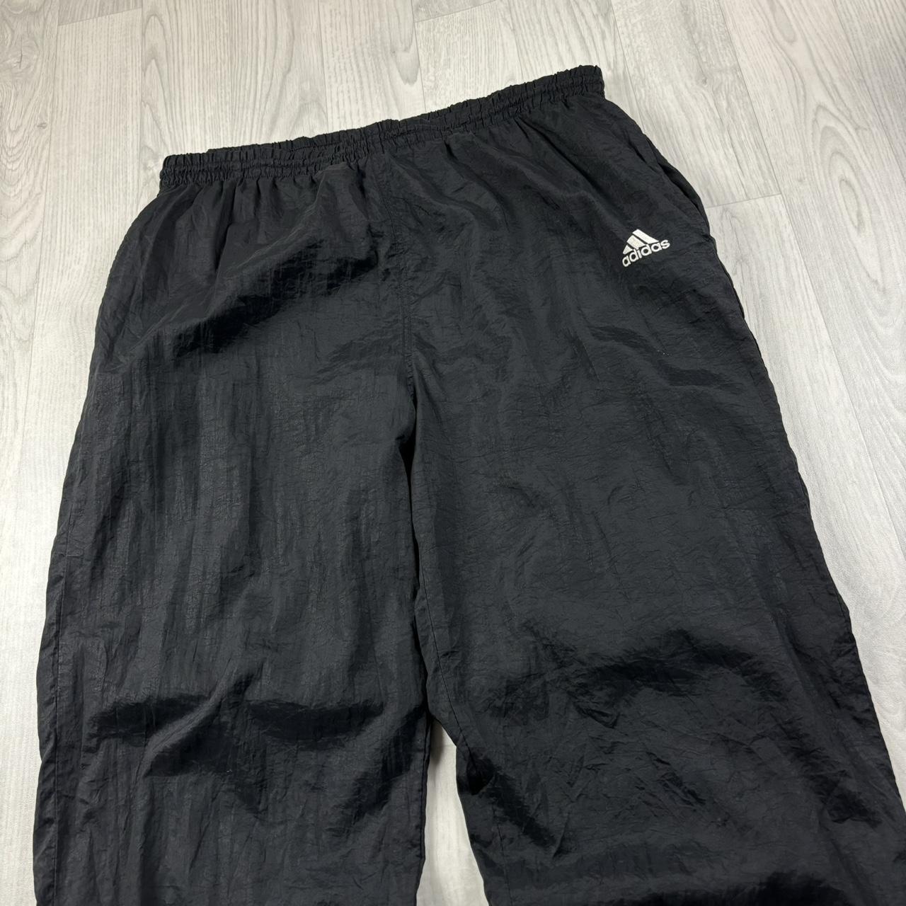 VINTAGE 90s ADIDAS BAGGY TRACKSUIT BOTTOMS BLACK