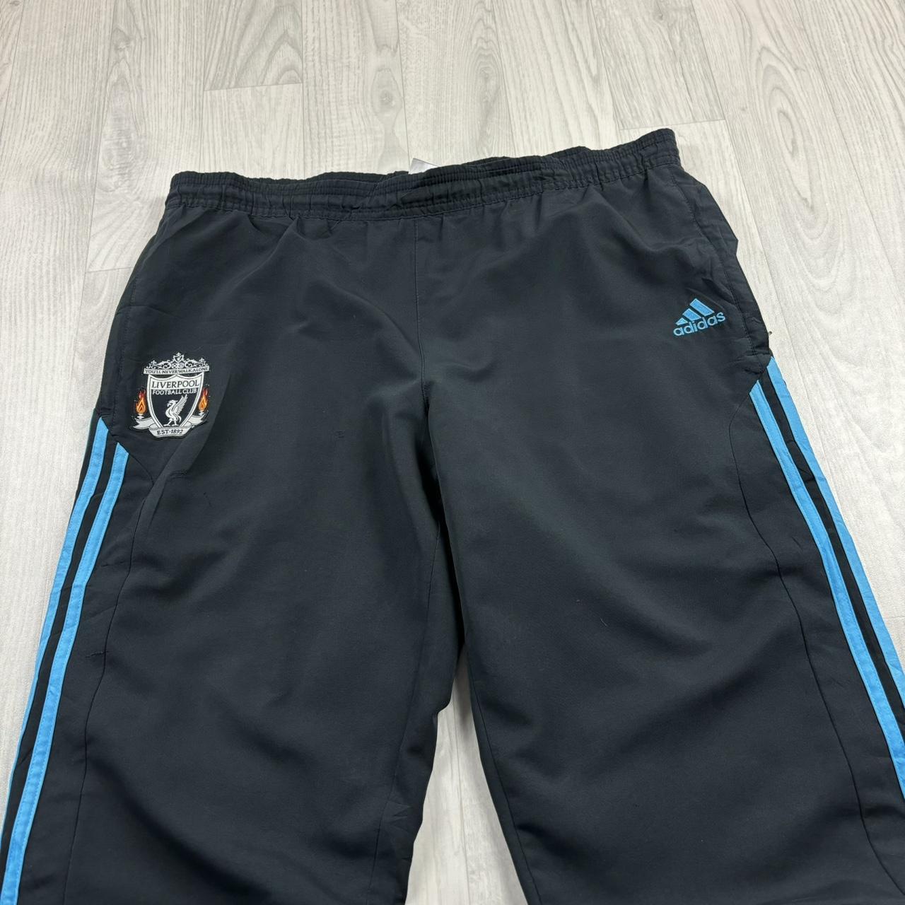 VINTAGE Y2K ADIDAS LIVERPOOL BAGGY TRACKSUIT BOTTOMS NAVY / BLUE