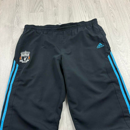 VINTAGE Y2K ADIDAS LIVERPOOL BAGGY TRACKSUIT BOTTOMS NAVY / BLUE