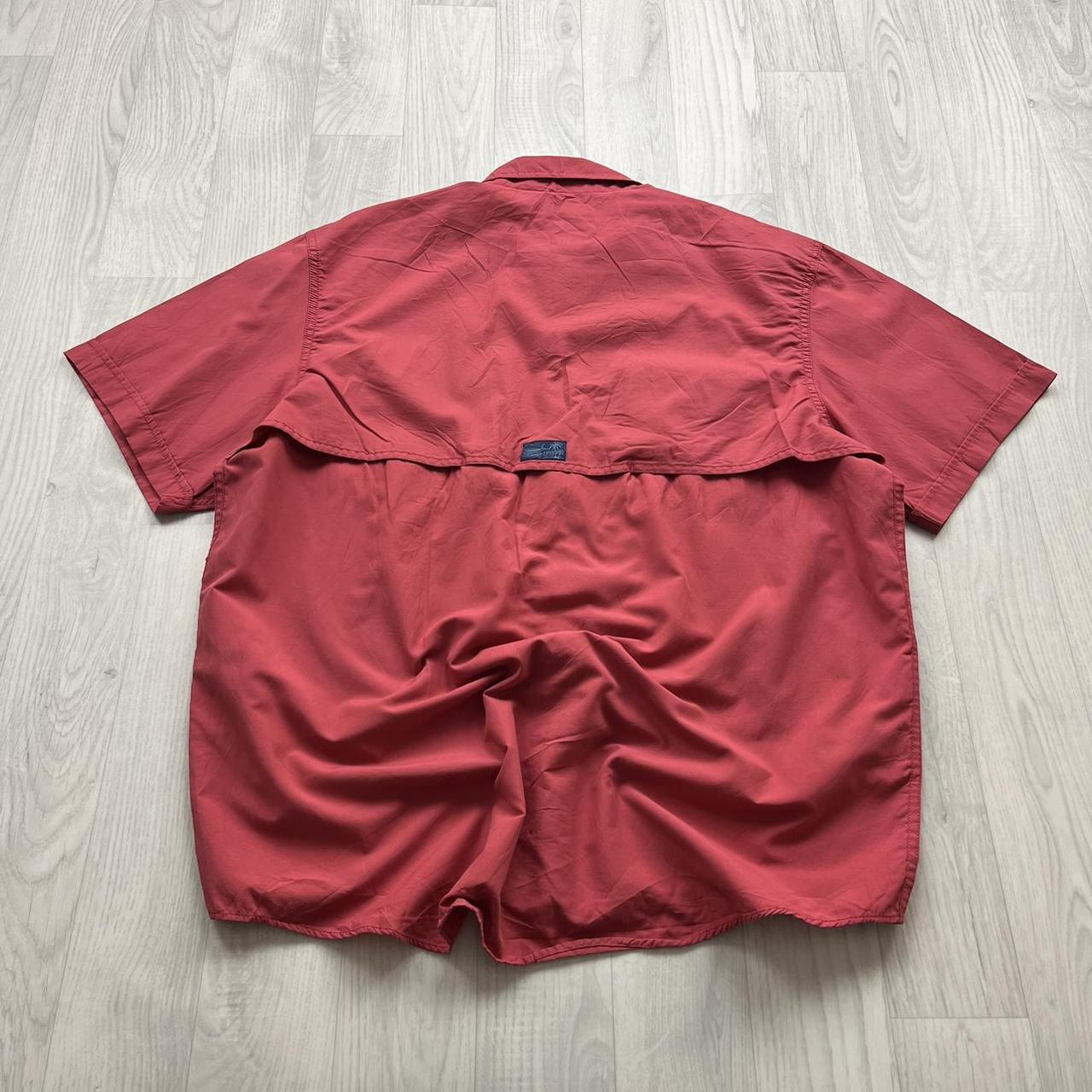 VINTAGE Y2K IZOD UTILITY SHORT SLEEVE SHIRT RED