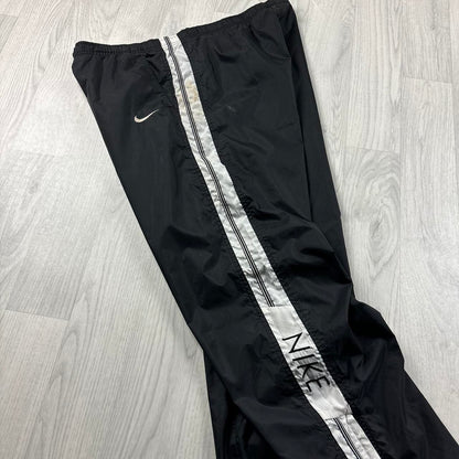 VINTAGE Y2K NIKE BAGGY SHELL TRACKSUIT BOTTOMS BLACK