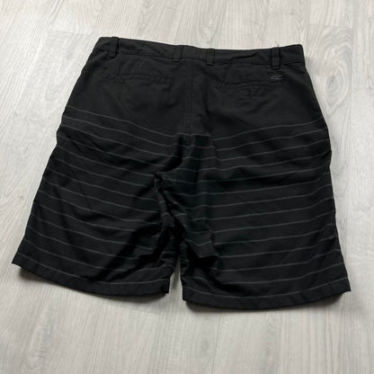VINTAGE Y2K O’NEILL STRIPED BAGGY LOOSE BOARD SURF SHORTS BLACK