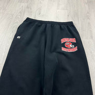 VINTAGE Y2K RUSSELL ATHLETIC BLANK BAGGY COTTON SWEATPANTS BLACK
