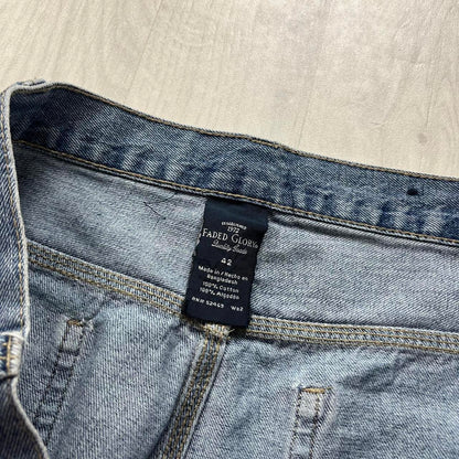 VINTAGE Y2K FADED GLORY BAGGY CARPENTER JORTS BLUE