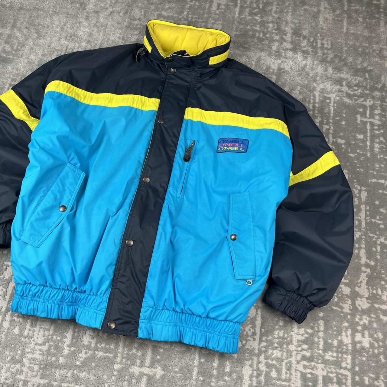 VINTAGE 90s ONEILL PADDED PUFFER SKI JACKET BLUE