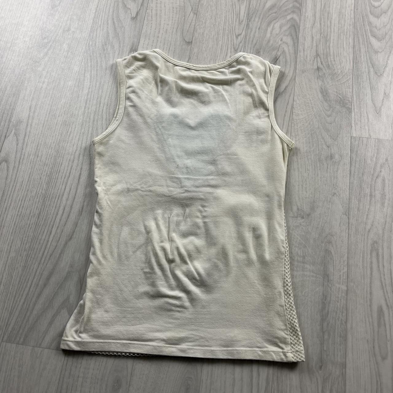 VINTAGE Y2K GRAPHIC VEST TOP WHITE
