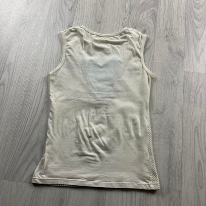 VINTAGE Y2K GRAPHIC VEST TOP WHITE