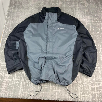 VINTAGE 00s COLUMBIA TECHNICAL NYLON UTILITY JACKET GREY BLACK