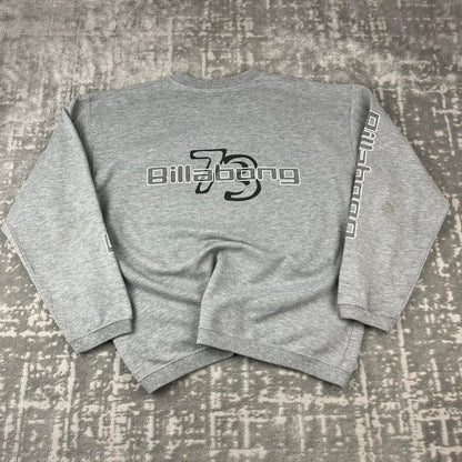 VINTAGE Y2K BILLABONG GRAPHIC SURF BOXY SWEATSHIRT GREY