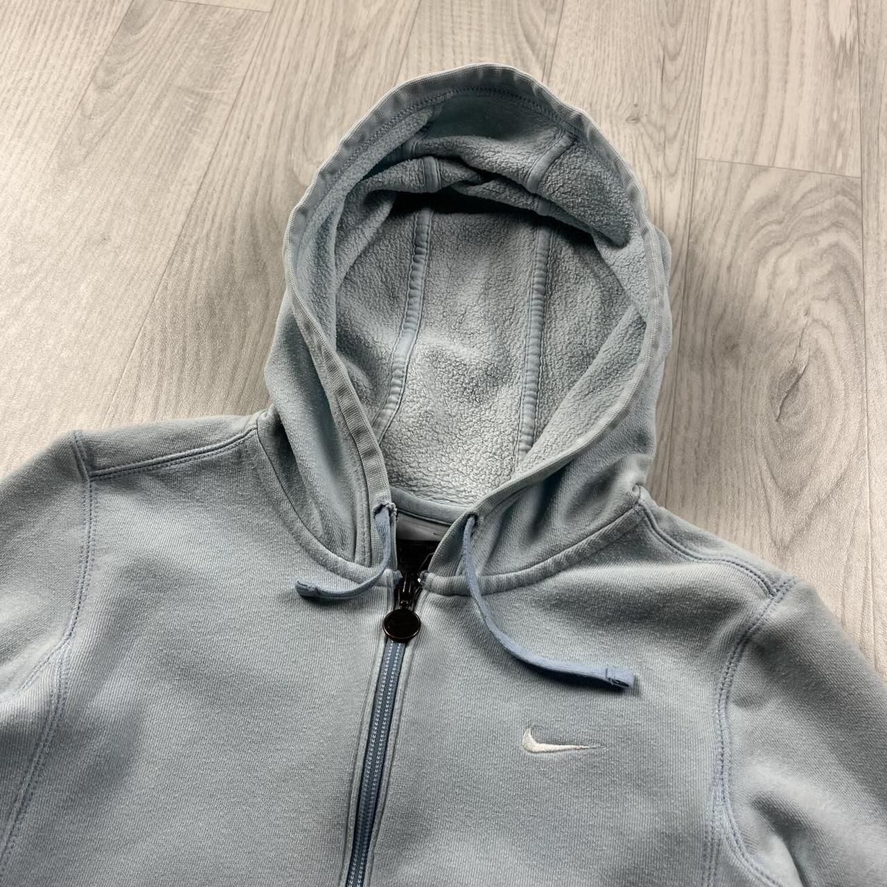 VINTAGE Y2K NIKE ZIP HOODIE LIGHT BLUE