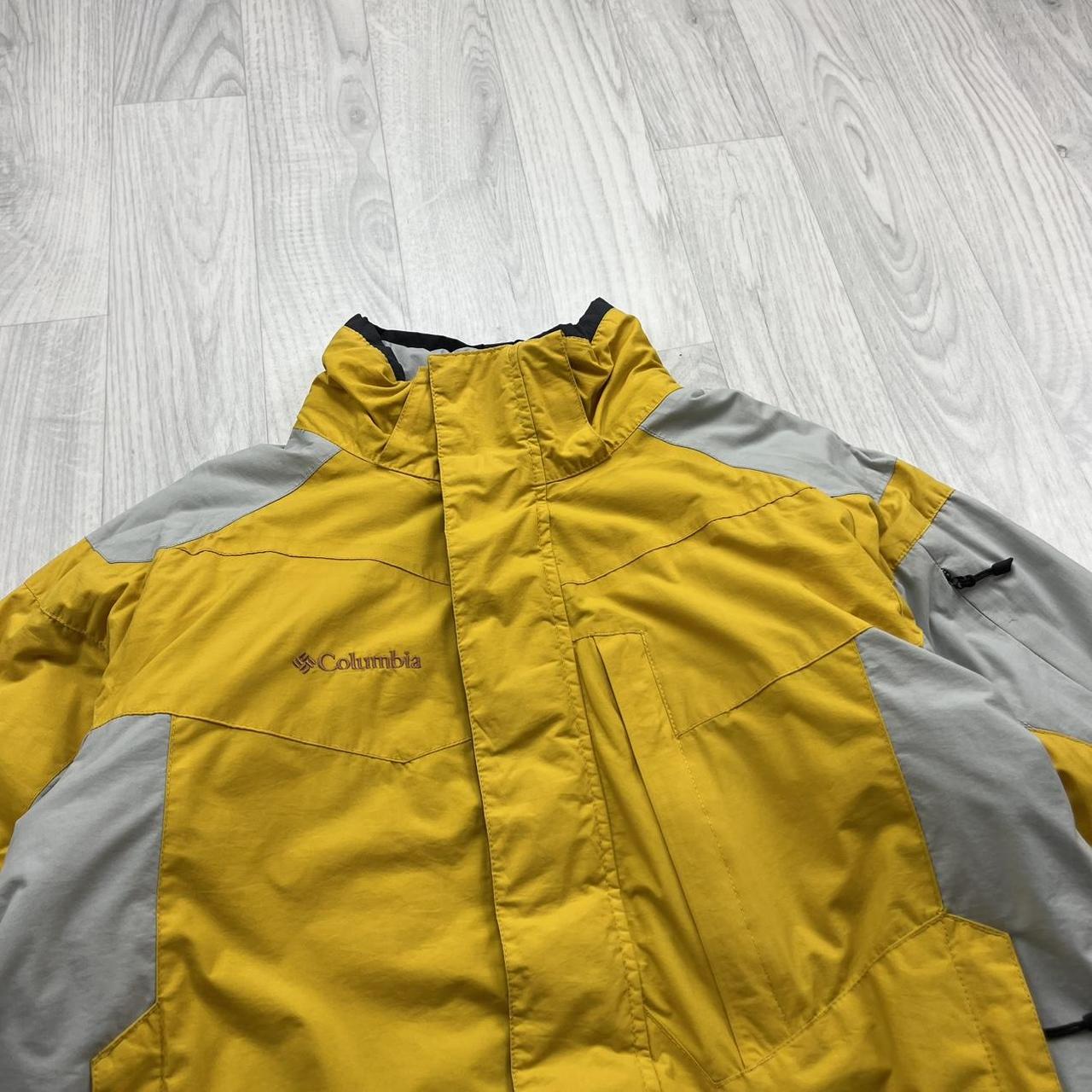 VINTAGE 00s COLUMBIA UTILITY SKI JACKET YELLOW GREY