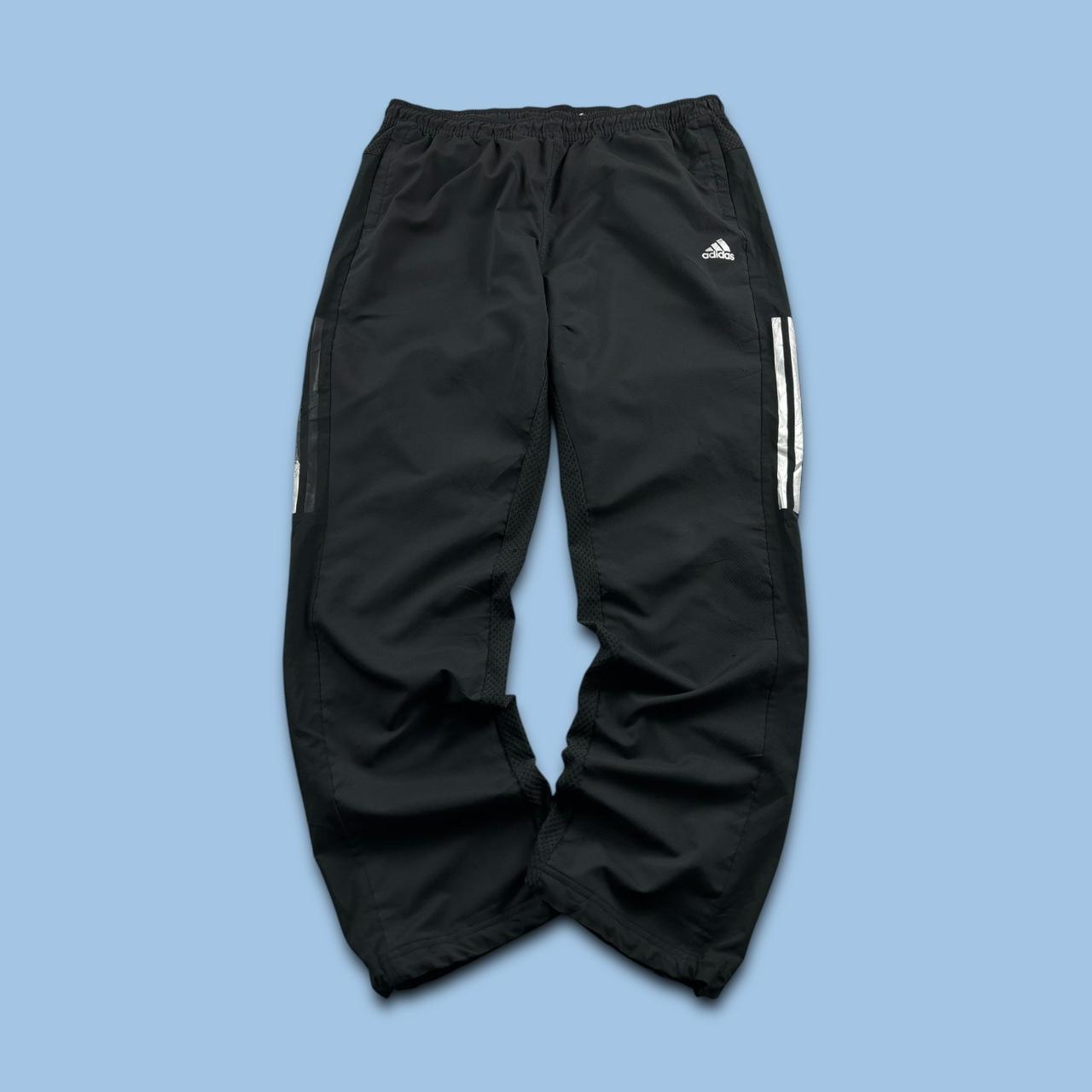 VINTAGE Y2K ADIDAS BAGGY TRACKSUIT BOTTOMS BLACK