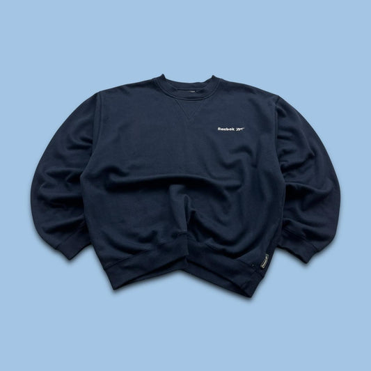 VINTAGE Y2K REEBOK SMALL LOGO BOXY SWEATSHIRT NAVY