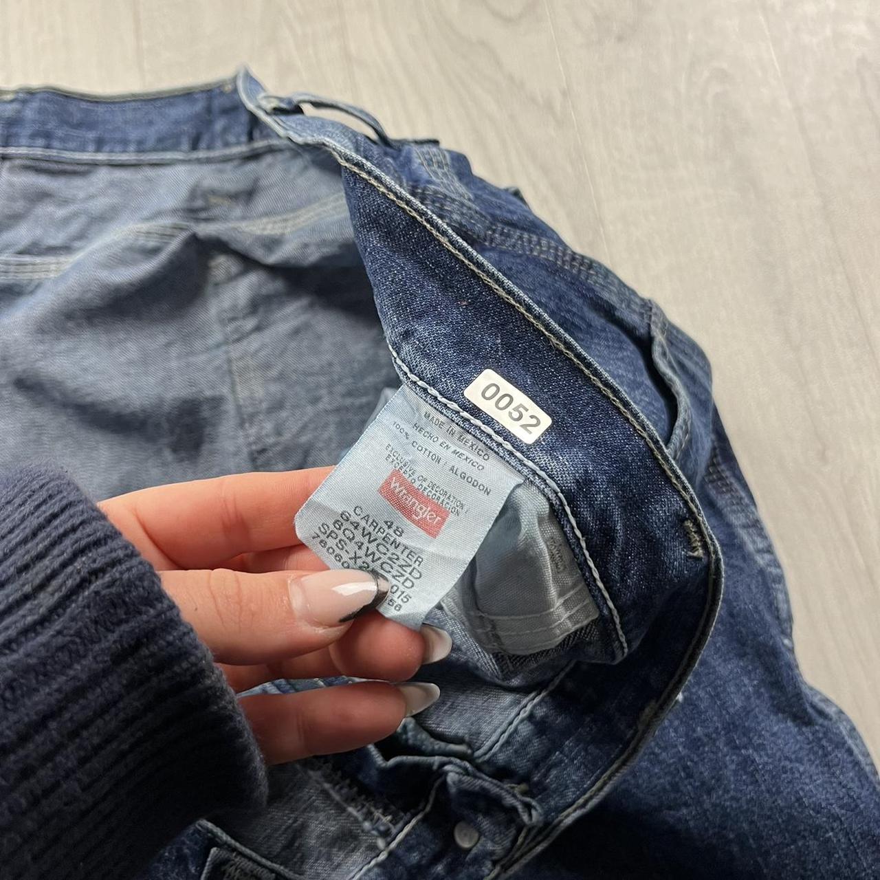 VINTAGE 00s WRANGLER BAGGY LOOSE CARPENTER JORTS NAVY BLUE