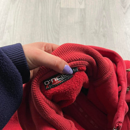 VINTAGE Y2K O’NEILL SPELL OUT ZIP HOODIE RED