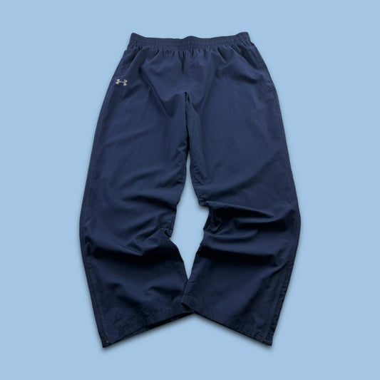 VINTAGE Y2K UNDER ARMOUR WIDE LEG TRACKSUIT BOTTOMS NAVY