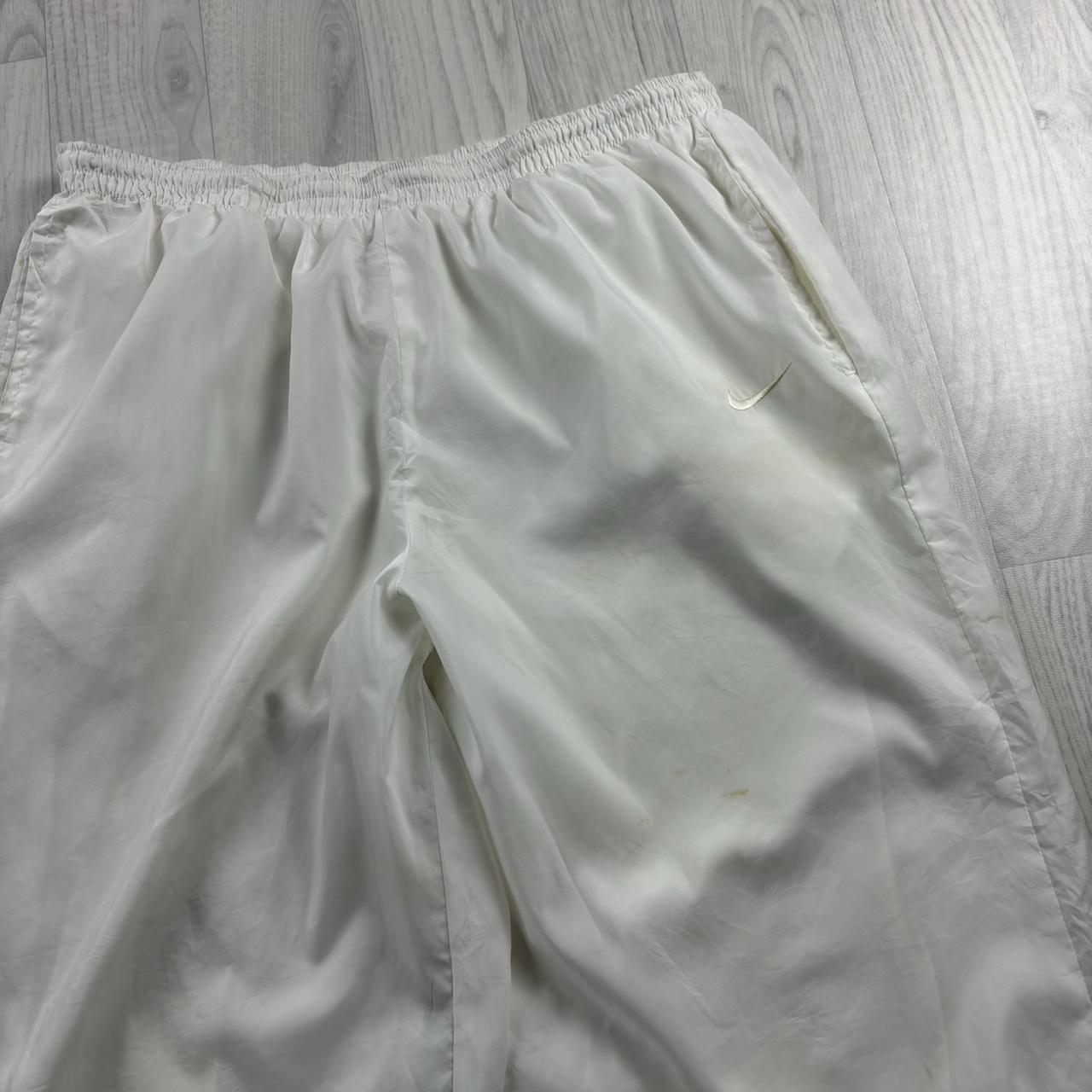 VINTAGE 90s NIKE BAGGY TRACKSUIT BOTTOMS WHITE