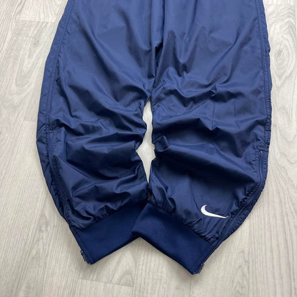 VINTAGE 90s NIKE BAGGY SHELL TRACKSUIT BOTTOMS NAVY