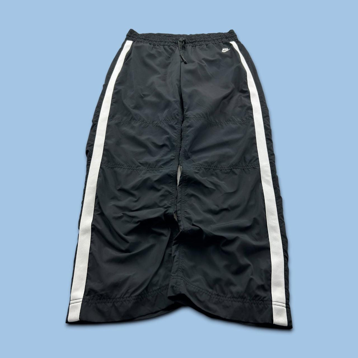 VINTAGE Y2K NIKE LOW RISE BAGGY TRACKSUIT BOTTOMS BLACK