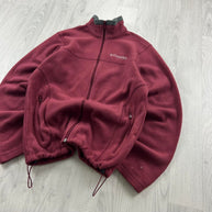 VINTAGE Y2K COLUMBIA ZIP UP FLEECE JACKET RED