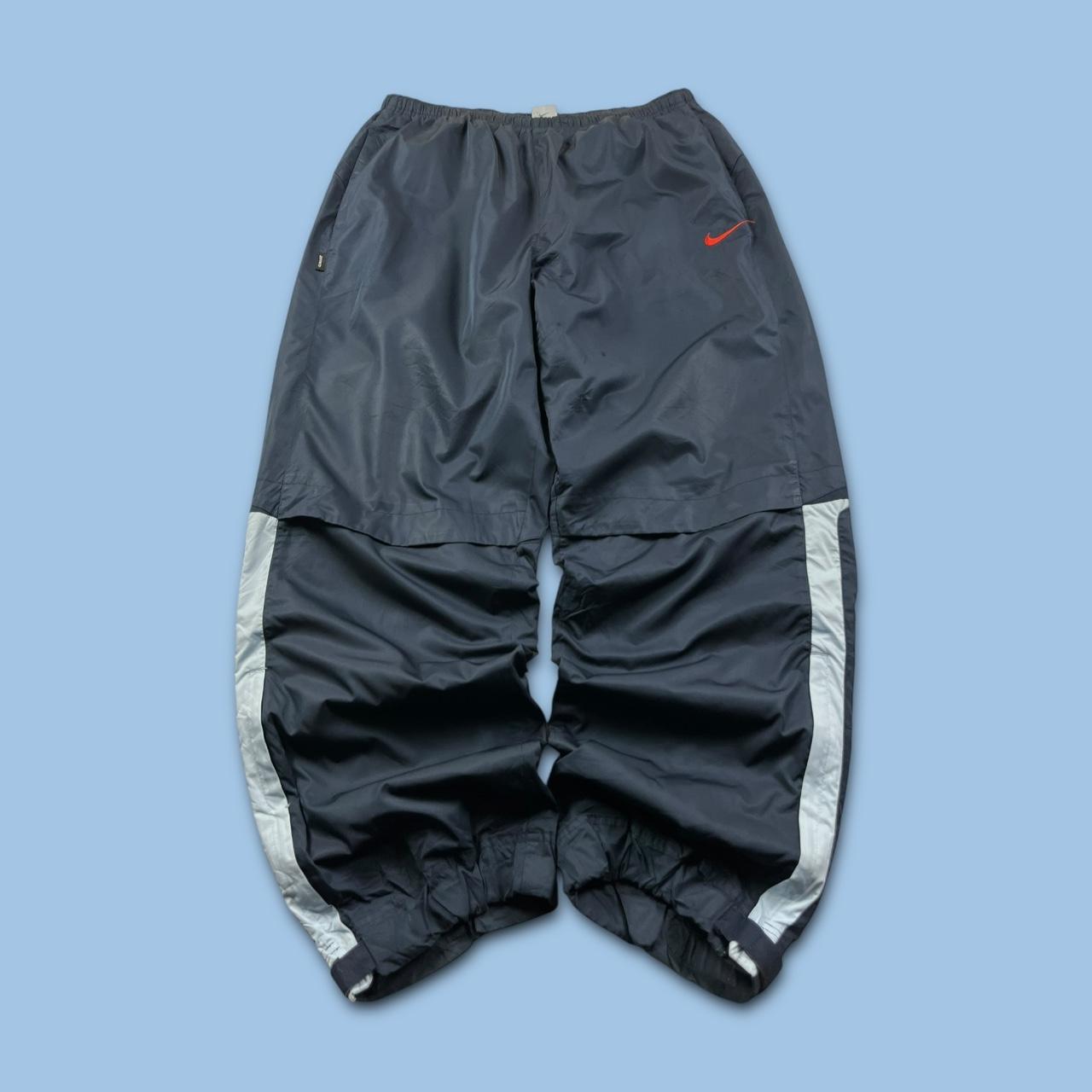VINTAGE Y2K NIKE BAGGY TRACKSUIT BOTTOMS NAVY