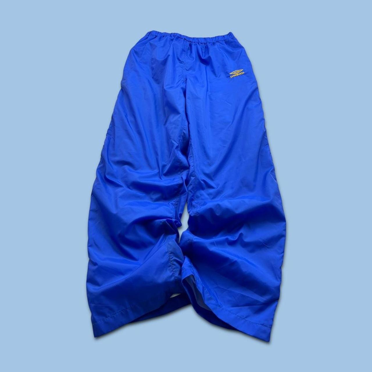 VINTAGE Y2K UMBRO BAGGY TRACKSUIT BOTTOMS BLUE