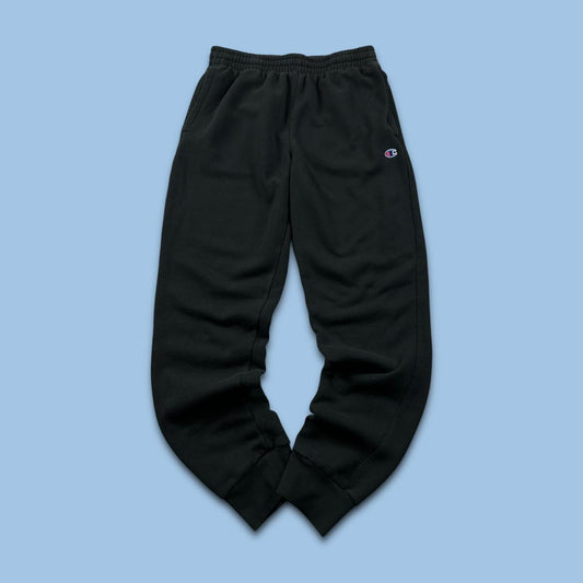 VINTAGE 00s CHAMPION STRAIGHT LEG COTTON SWEATPANTS BLACK