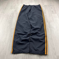 VINTAGE Y2K ADIDAS SIDE STRIPE TRACKSUIT BOTTOMS GREY / ORANGE