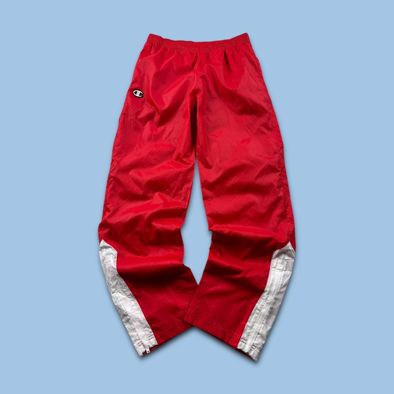 VINTAGE Y2K CHAMPION BAGGY TRACKSUIT BOTTOMS RED