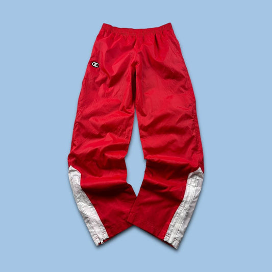 VINTAGE Y2K CHAMPION BAGGY TRACKSUIT BOTTOMS RED