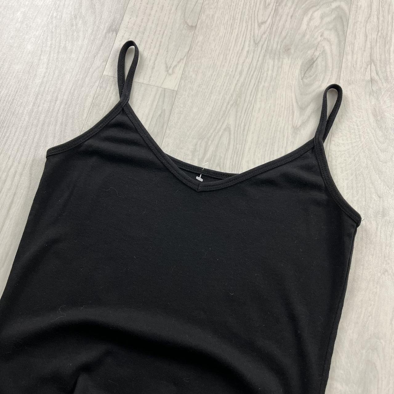 VINTAGE Y2K E-VIE PLAIN CAMI TOP BLACK