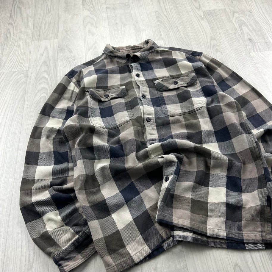 VINTAGE 00s PATAGONIA CHECKERED LONG SLEEVE BUTTON UP FLANNEL SHIRT BROWN