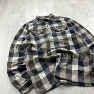 VINTAGE 00s PATAGONIA CHECKERED LONG SLEEVE BUTTON UP FLANNEL SHIRT BROWN