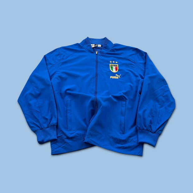 VINTAGE Y2K PUMA ITALY FOOTBALL TRACK JACKET BLUE