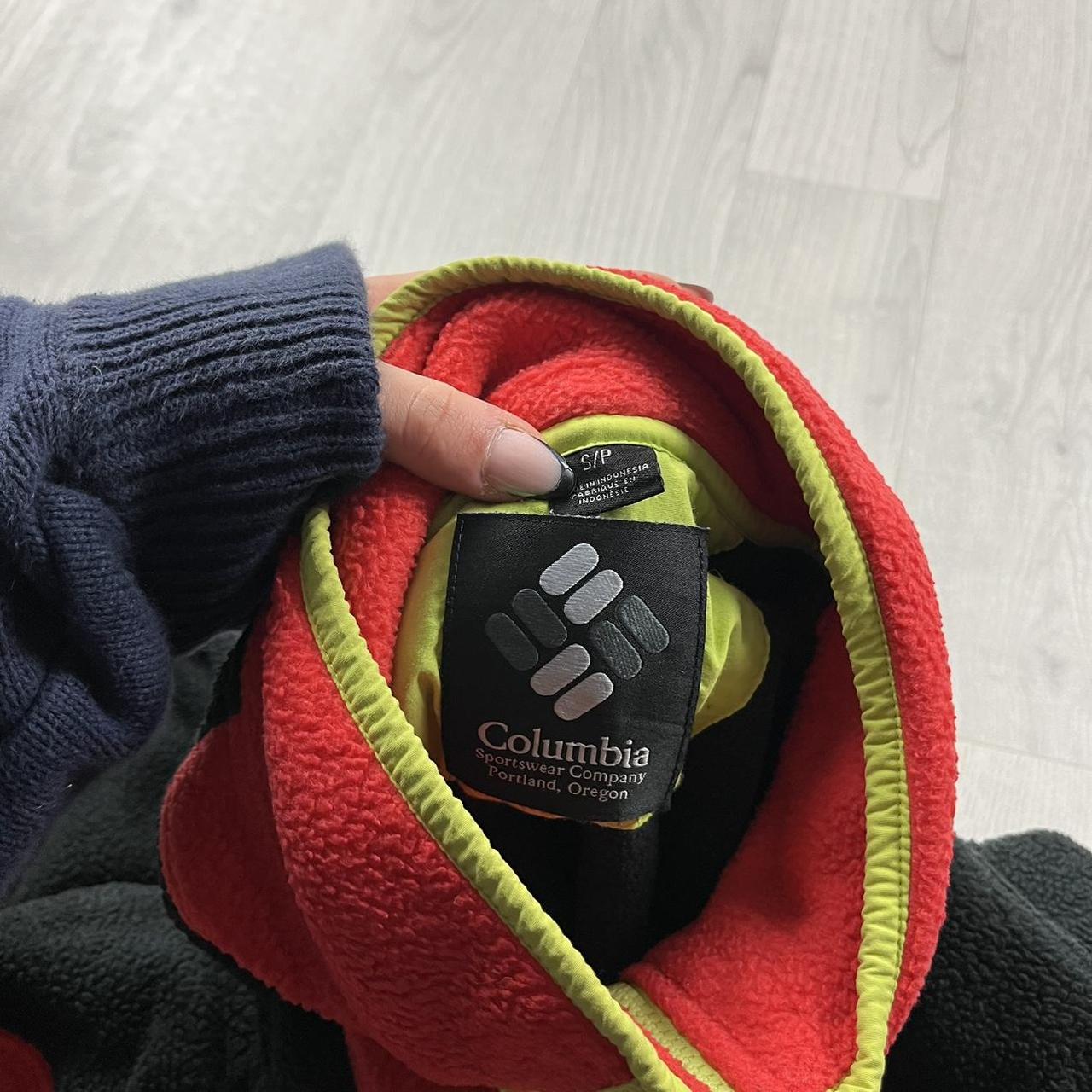 VINTAGE Y2K COLUMBIA QUARTER ZIP FLEECE SWEATSHIRT BLACK MULTI