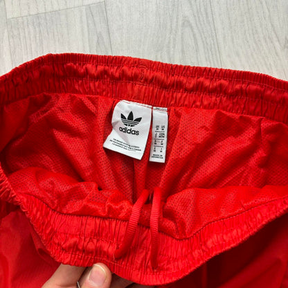 ADIDAS BAGGY TRACKSUIT BOTTOMS RED