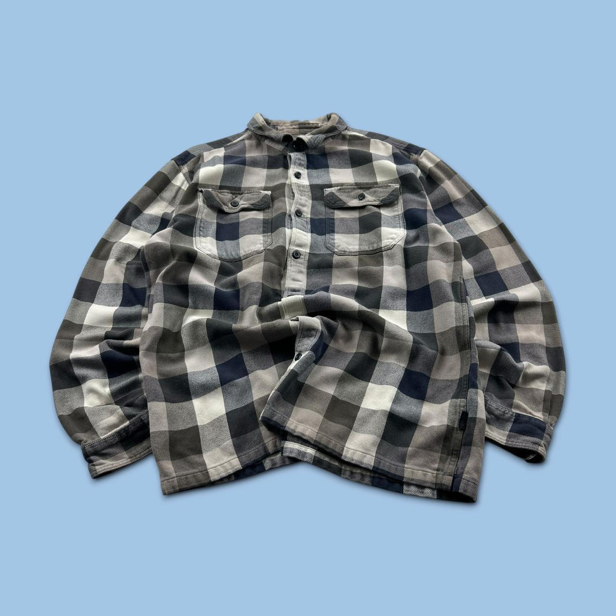 VINTAGE 00s PATAGONIA CHECKERED LONG SLEEVE BUTTON UP FLANNEL SHIRT BROWN