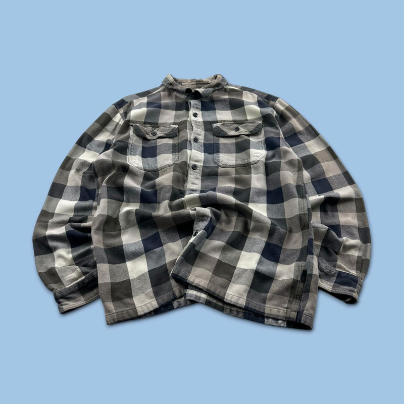 VINTAGE 00s PATAGONIA CHECKERED LONG SLEEVE BUTTON UP FLANNEL SHIRT BROWN