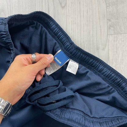 VINTAGE 00s REEBOK BAGGY TRACKSUIT BOTTOMS NAVY (XL)