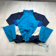 VINTAGE 90s NIKE COLOUR BLOCK WINDBREAKER JACKET BLUE