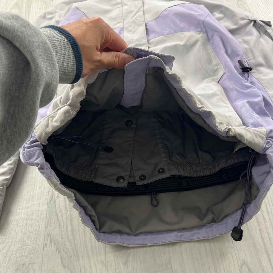 VINTAGE Y2K COLUMBIA TECHNICAL UTILITY SKI JACKET WHITE / LILAC