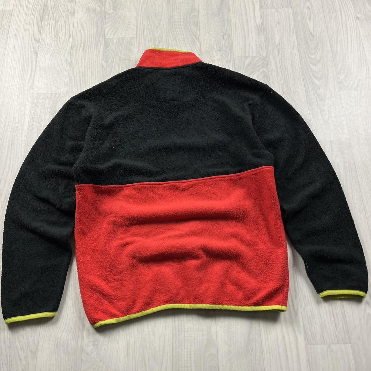 VINTAGE Y2K COLUMBIA QUARTER ZIP FLEECE SWEATSHIRT BLACK MULTI